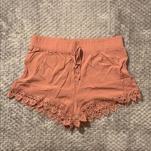Lace bottom shorts